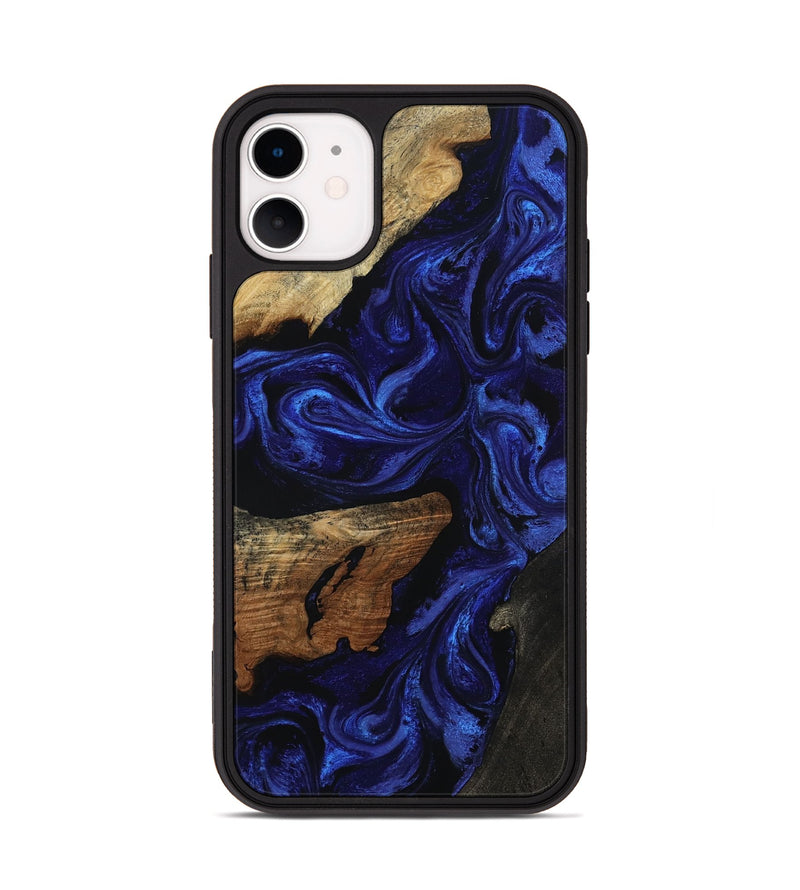 iPhone 11 Wood Phone Case - Elva (Blue, 801805)