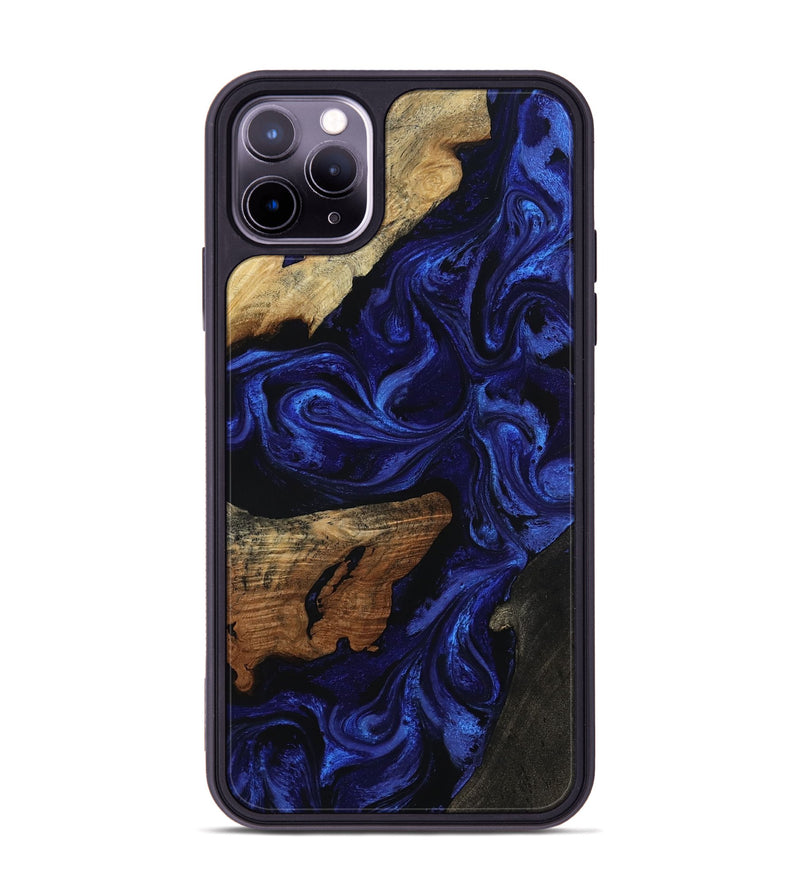 iPhone 11 Pro Max Wood Phone Case - Elva (Blue, 801805)
