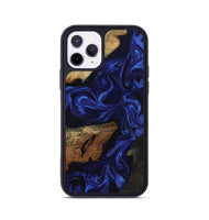 iPhone 11 Pro Wood Phone Case - Elva (Blue, 801805)