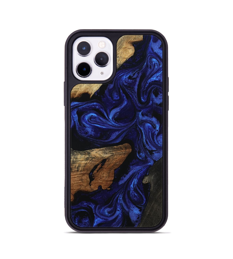 iPhone 11 Pro Wood Phone Case - Elva (Blue, 801805)