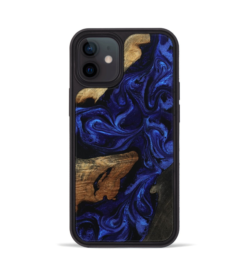 iPhone 12 Wood Phone Case - Elva (Blue, 801805)