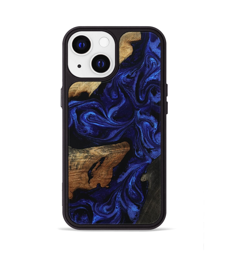 iPhone 13 Wood Phone Case - Elva (Blue, 801805)