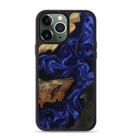 iPhone 13 Pro Max Wood Phone Case - Elva (Blue, 801805)