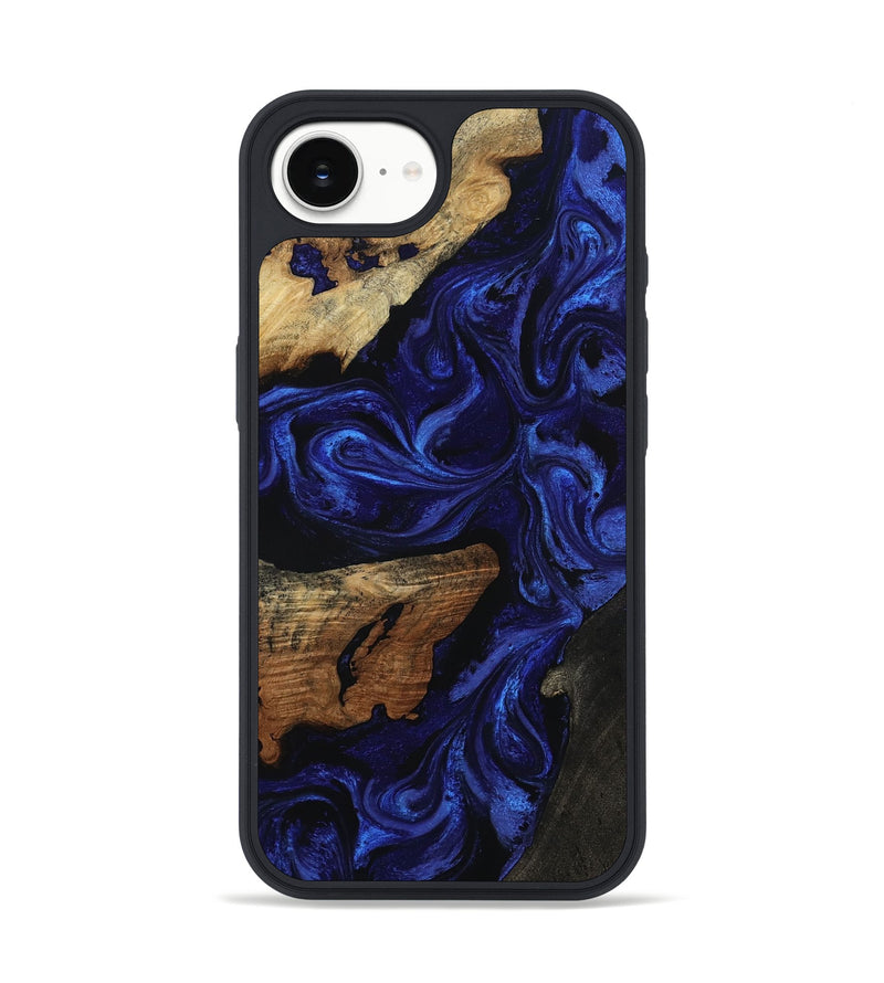 iPhone 16e Wood Phone Case - Elva (Blue, 801805)