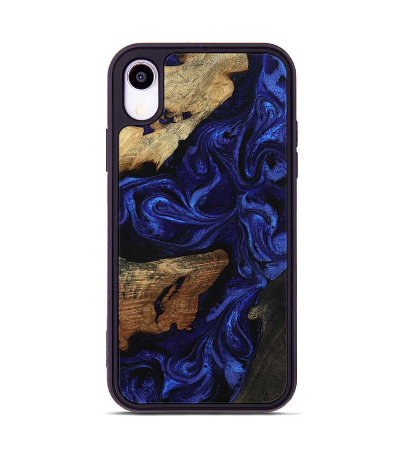 iPhone Xr Wood Phone Case - Elva (Blue, 801805)