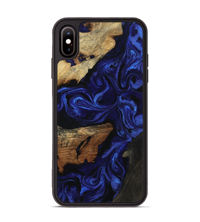 iPhone Xs Max Wood Phone Case - Elva (Blue, 801805)