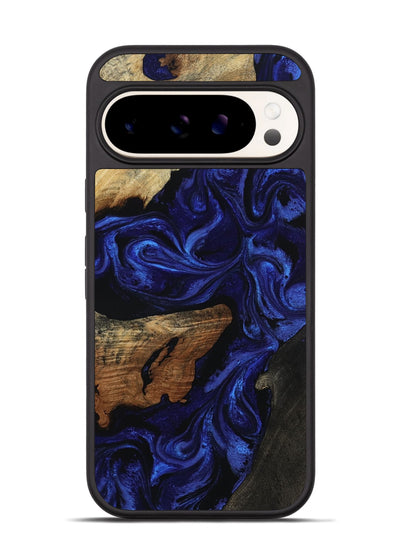 Pixel 9 Wood Phone Case - Elva (Blue, 801805)