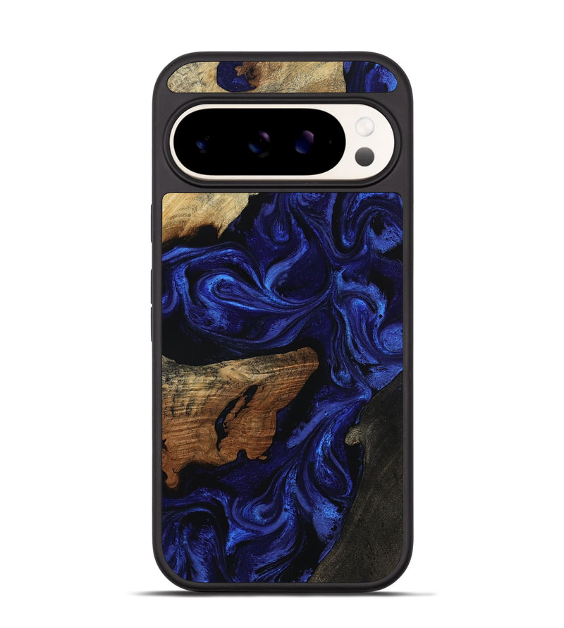 Pixel 9 Wood Phone Case - Elva (Blue, 801805)