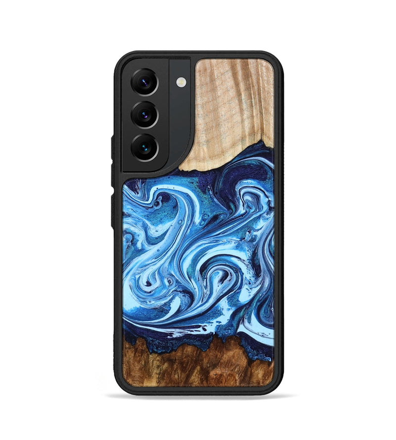 Galaxy S22 Wood Phone Case - Darlene (Blue, 801806)