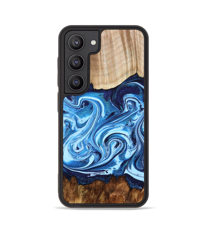 Galaxy S23 Wood Phone Case - Darlene (Blue, 801806)