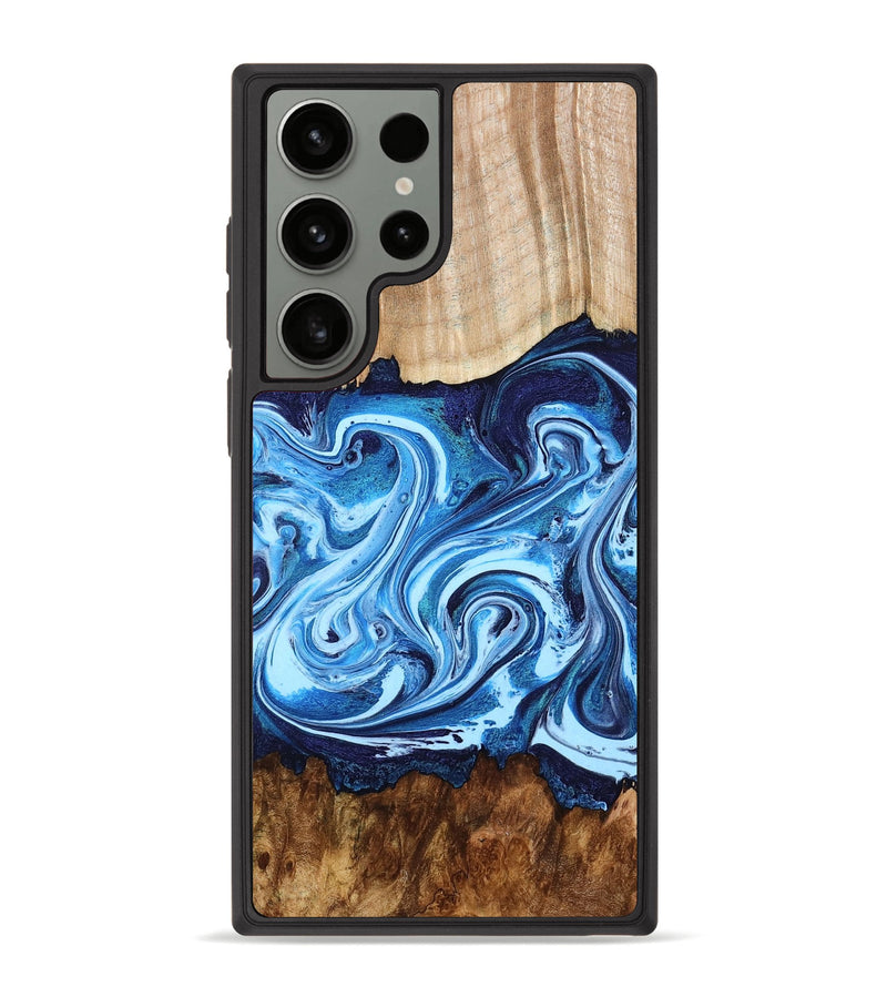 Galaxy S23 Ultra Wood Phone Case - Darlene (Blue, 801806)