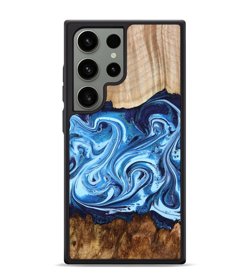 Galaxy S24 Ultra Wood Phone Case - Darlene (Blue, 801806)