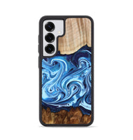 Galaxy S25 Wood Phone Case - Darlene (Blue, 801806)