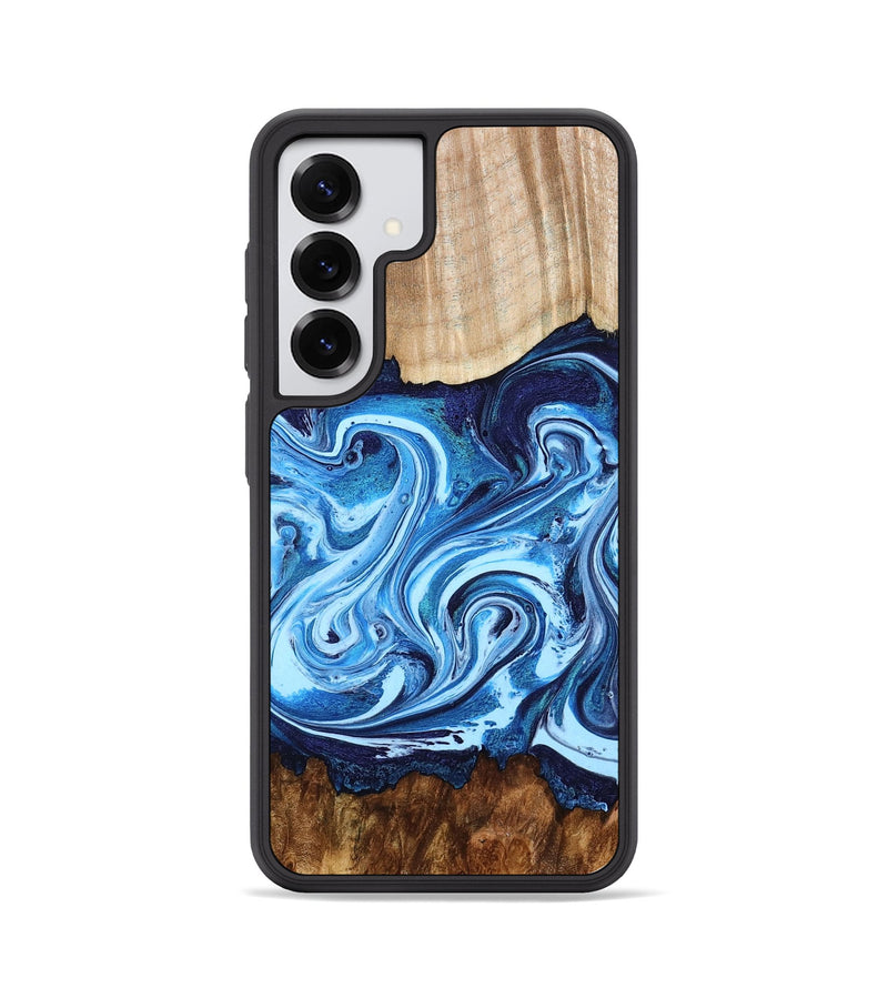 Galaxy S25 Wood Phone Case - Darlene (Blue, 801806)
