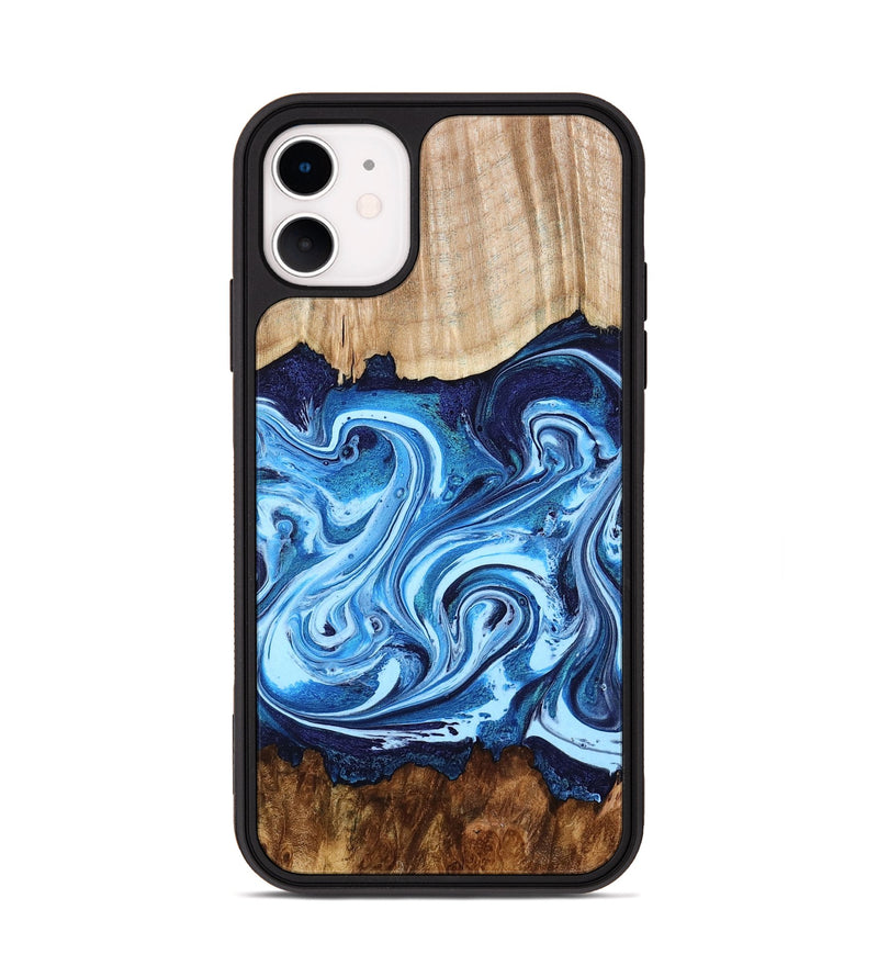 iPhone 11 Wood Phone Case - Darlene (Blue, 801806)