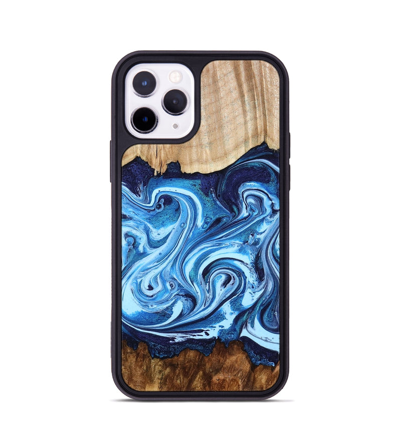 iPhone 11 Pro Wood Phone Case - Darlene (Blue, 801806)