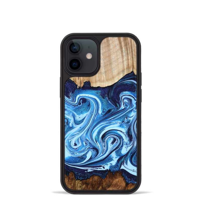 iPhone 12 mini Wood Phone Case - Darlene (Blue, 801806)