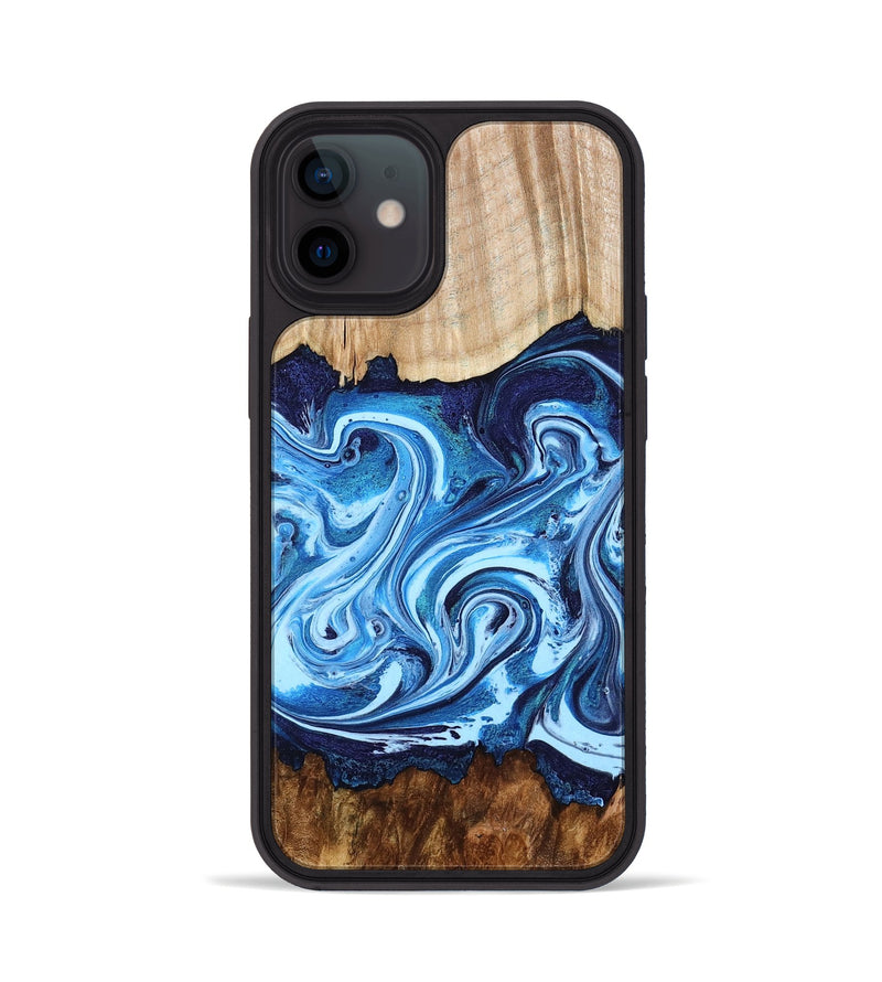 iPhone 12 Wood Phone Case - Darlene (Blue, 801806)