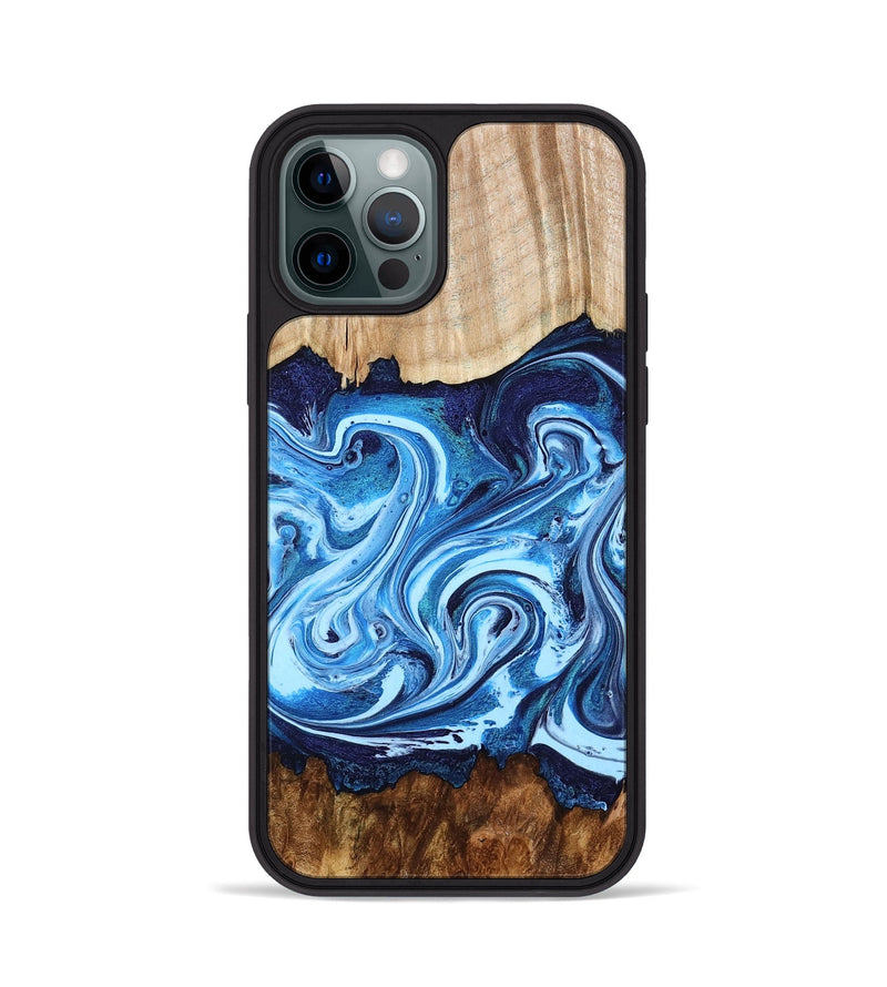iPhone 12 Pro Wood Phone Case - Darlene (Blue, 801806)