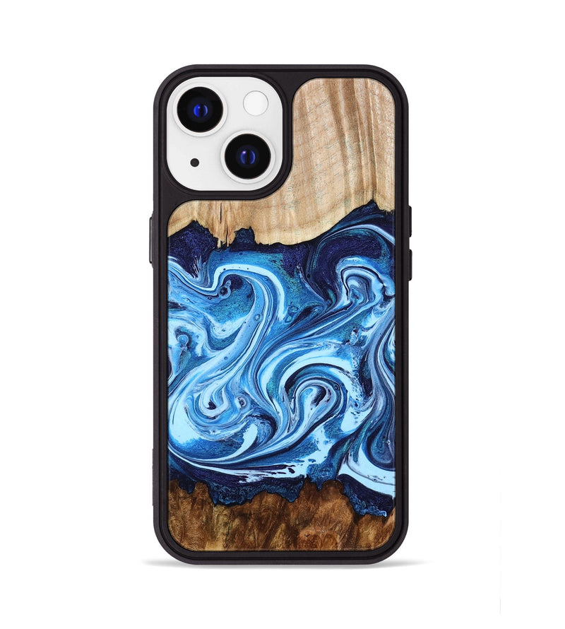 iPhone 13 Wood Phone Case - Darlene (Blue, 801806)