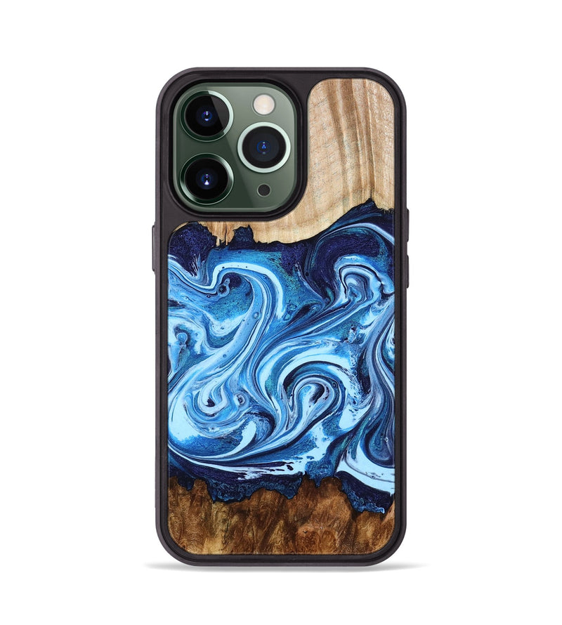 iPhone 13 Pro Wood Phone Case - Darlene (Blue, 801806)