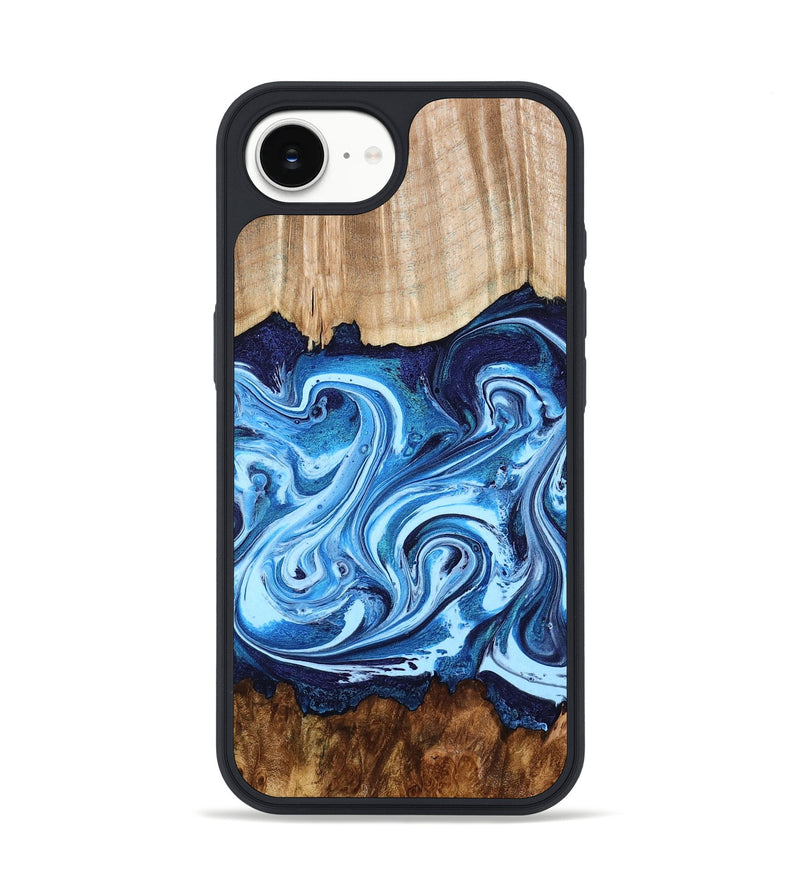 iPhone 16e Wood Phone Case - Darlene (Blue, 801806)