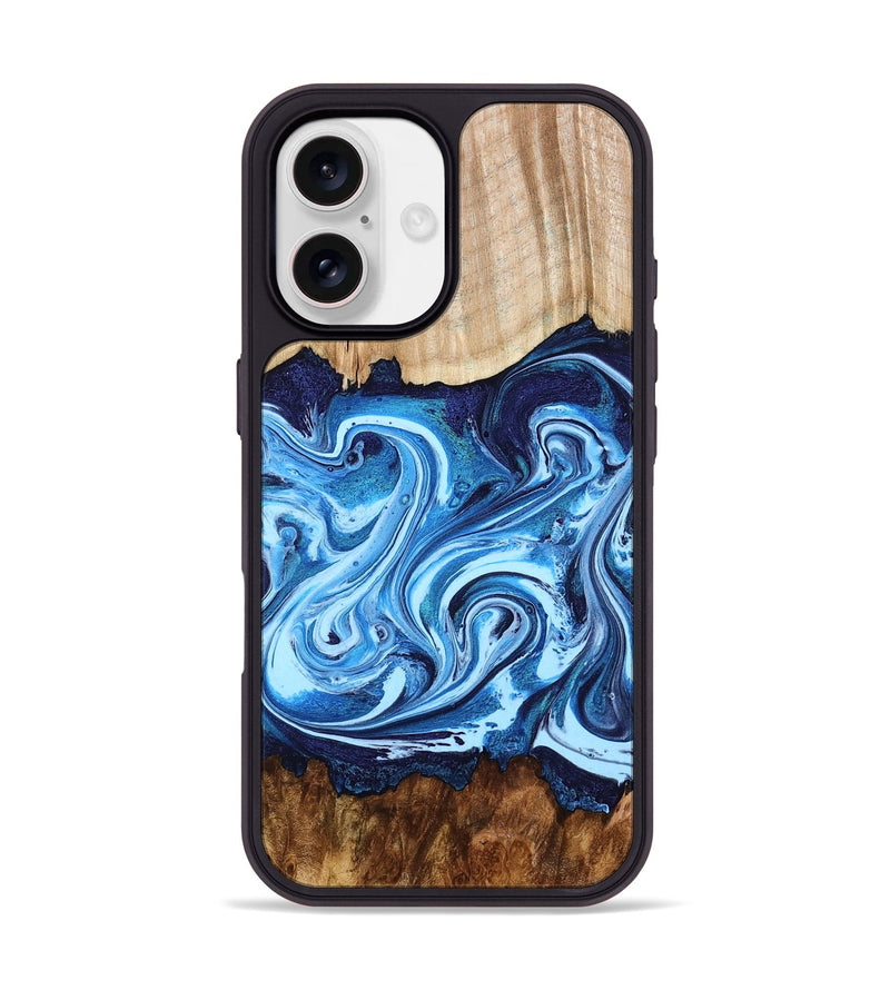 iPhone 17 Wood Phone Case - Darlene (Blue, 801806)