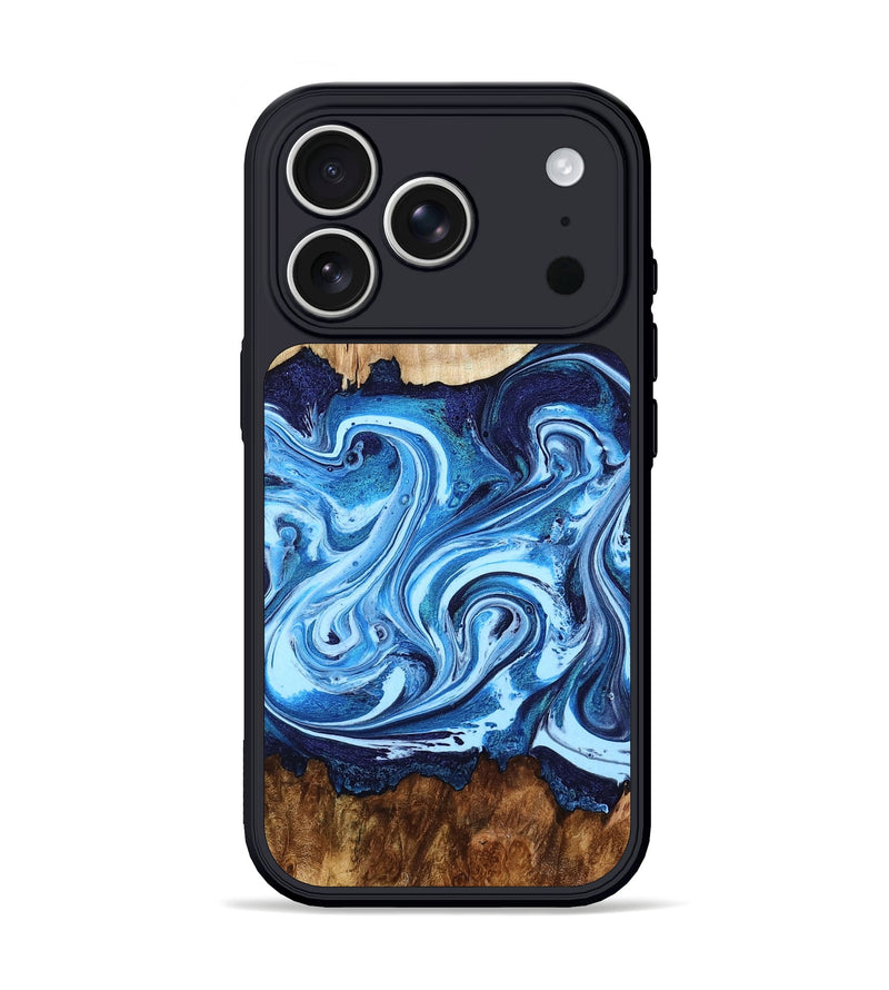 iPhone 17 Pro Wood Phone Case - Darlene (Blue, 801806)