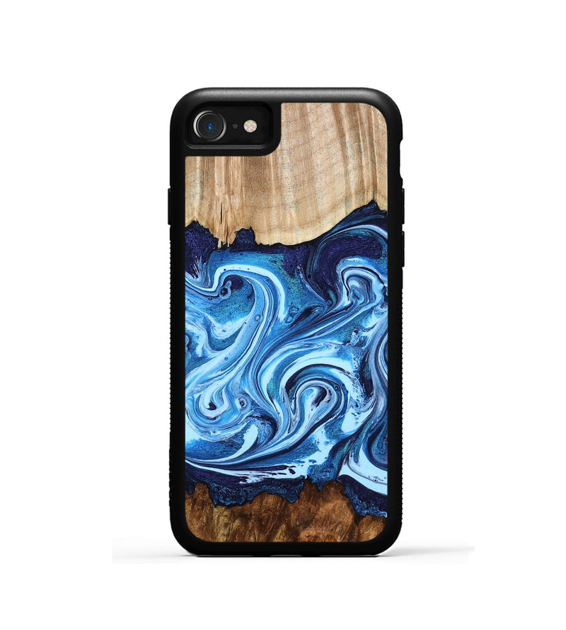 iPhone SE Wood Phone Case - Darlene (Blue, 801806)