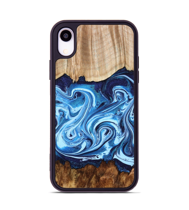 iPhone Xr Wood Phone Case - Darlene (Blue, 801806)