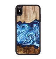 iPhone Xs Max Wood Phone Case - Darlene (Blue, 801806)