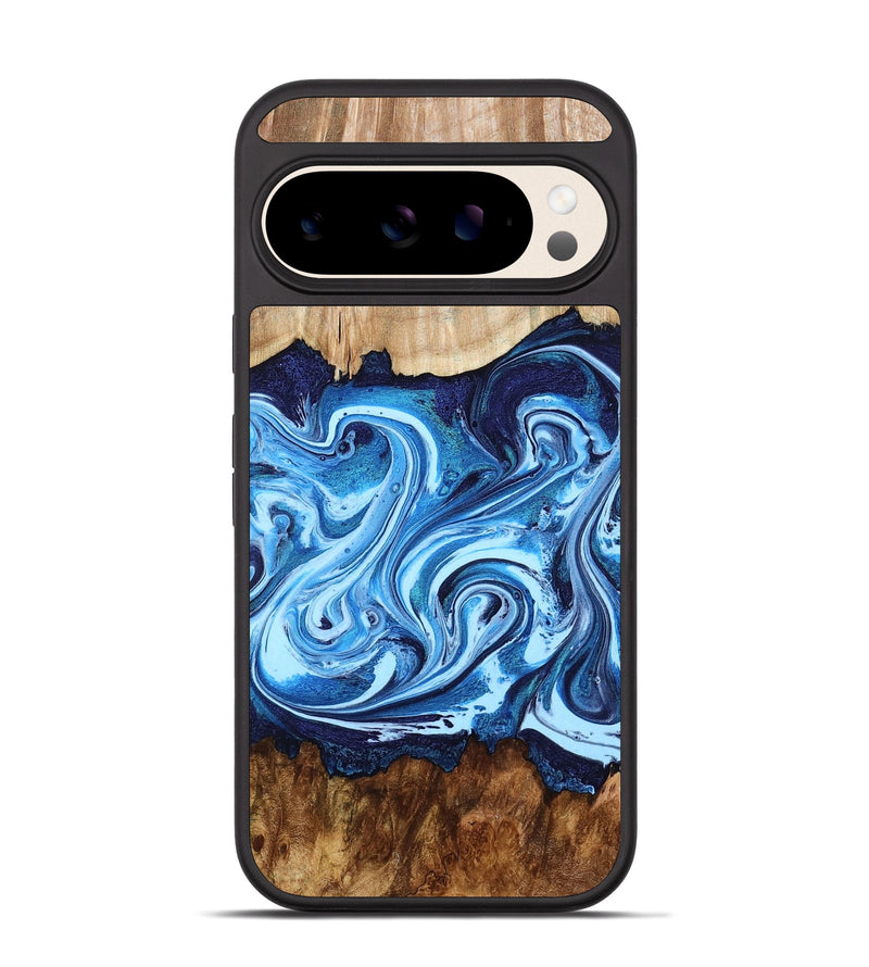 Pixel 10 Wood Phone Case - Darlene (Blue, 801806)
