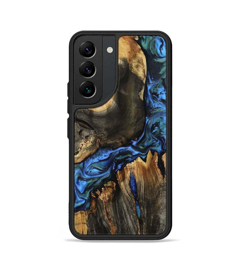 Galaxy S22 Wood Phone Case - Leif (Blue, 801807)