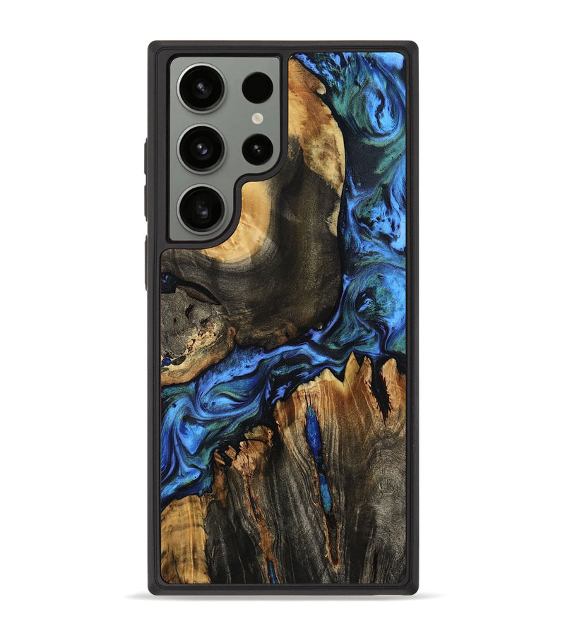 Galaxy S23 Ultra Wood Phone Case - Leif (Blue, 801807)