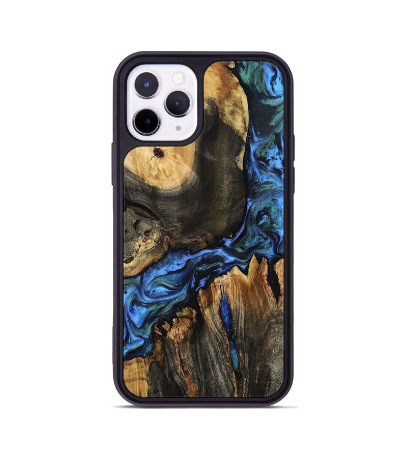 iPhone 11 Pro Wood Phone Case - Leif (Blue, 801807)
