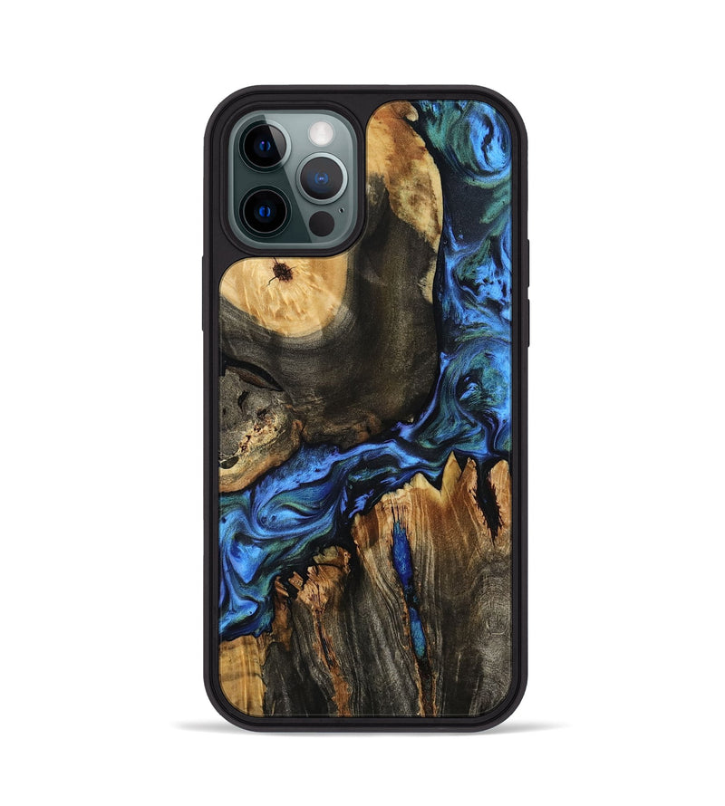 iPhone 12 Pro Wood Phone Case - Leif (Blue, 801807)