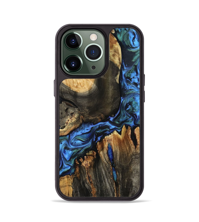 iPhone 13 Pro Wood Phone Case - Leif (Blue, 801807)