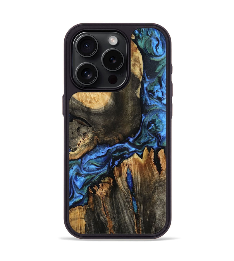 iPhone 15 Pro Wood Phone Case - Leif (Blue, 801807)
