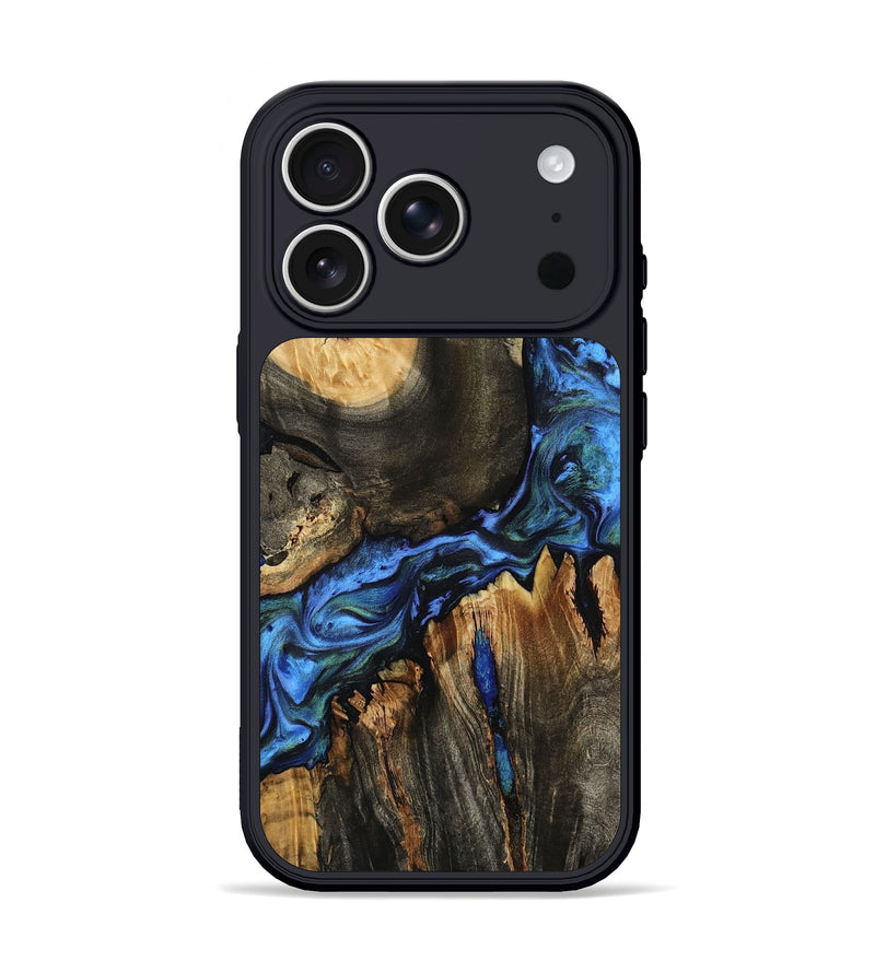 iPhone 17 Pro Wood Phone Case - Leif (Blue, 801807)
