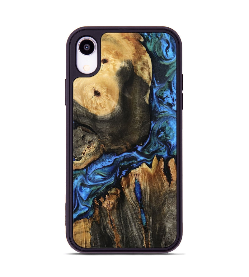 iPhone Xr Wood Phone Case - Leif (Blue, 801807)