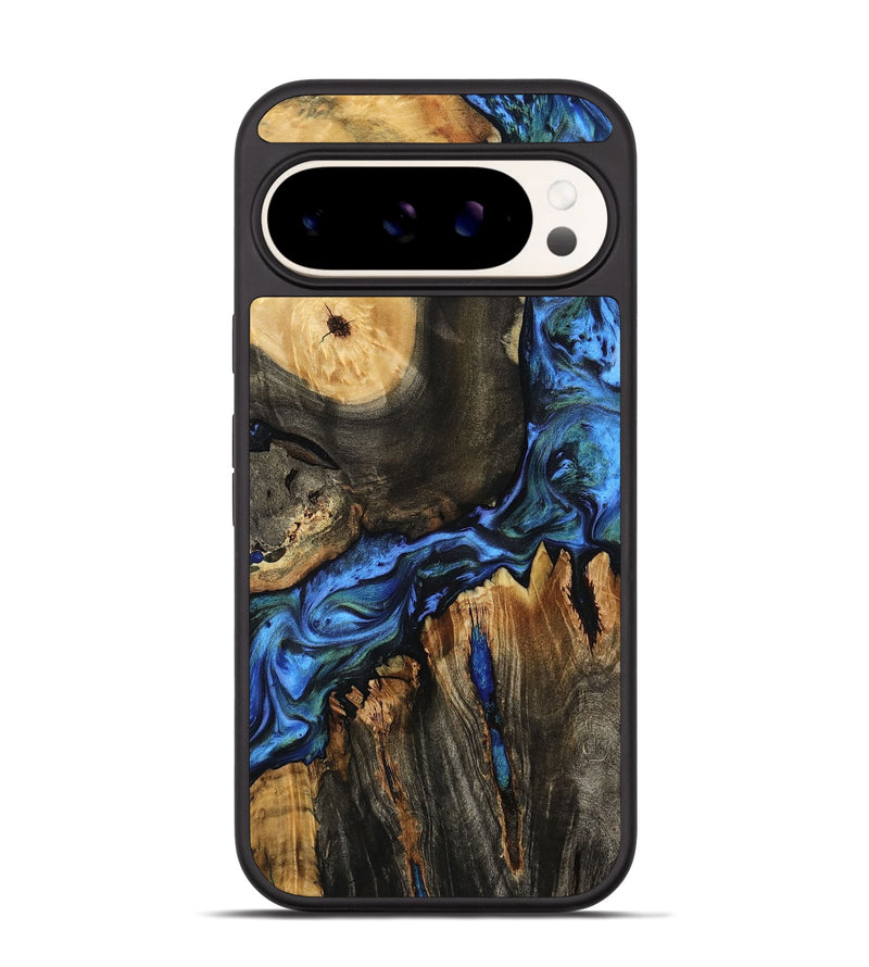 Pixel 9 Wood Phone Case - Leif (Blue, 801807)