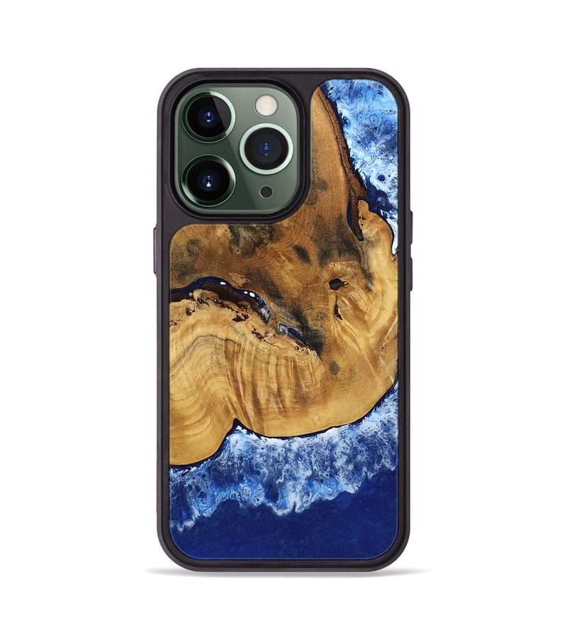 iPhone 13 Pro Wood Phone Case - Navy (Coastal, 801810)