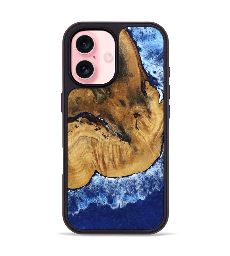 iPhone 16 Wood Phone Case - Navy (Coastal, 801810)