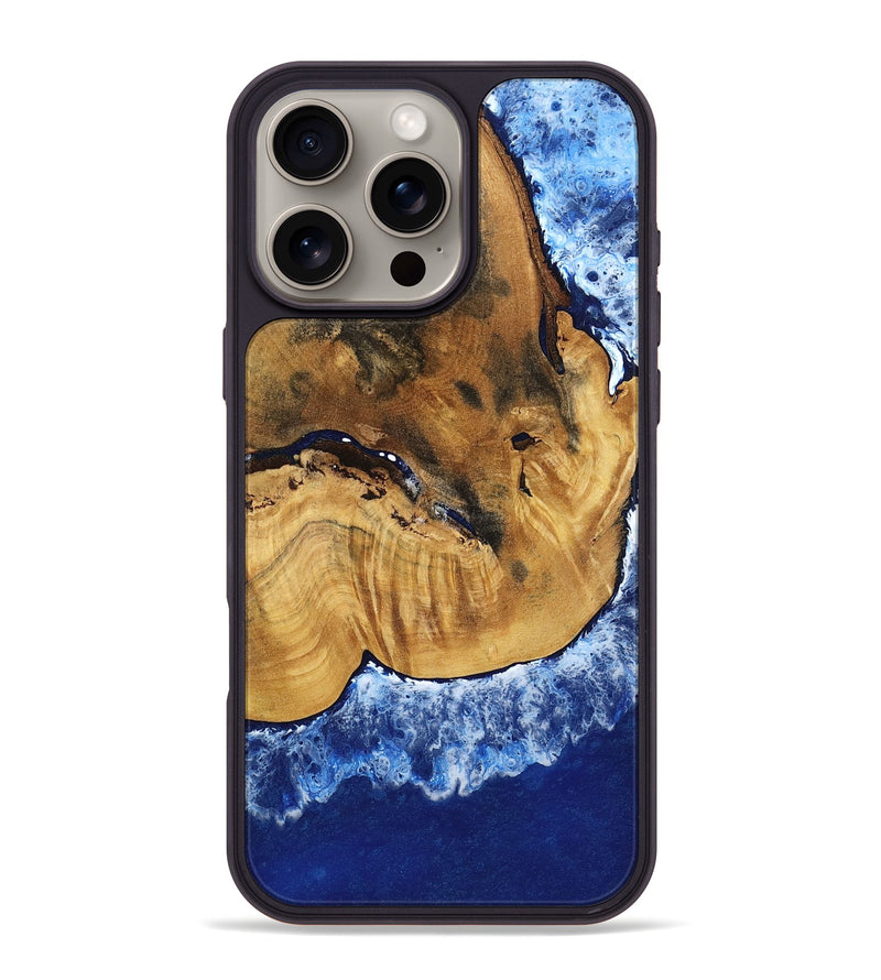 iPhone 16 Pro Max Wood Phone Case - Navy (Coastal, 801810)