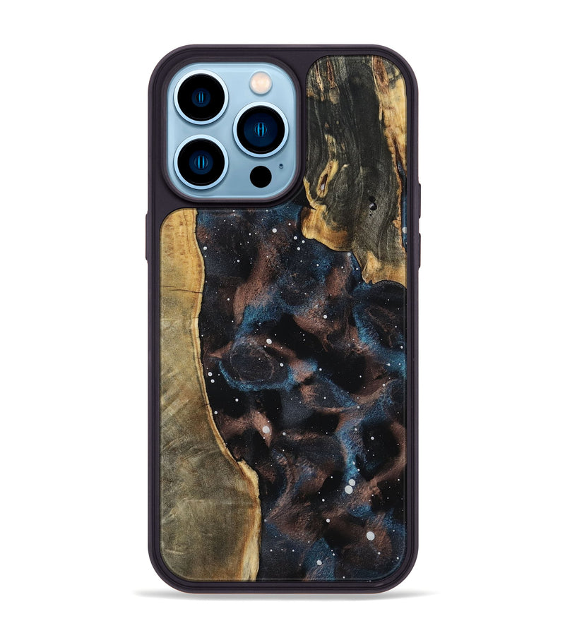 iPhone 14 Pro Max Wood Phone Case - Pansy (Cosmos, 801848)