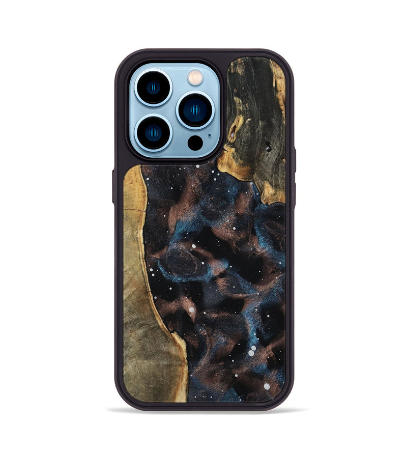 iPhone 14 Pro Wood Phone Case - Pansy (Cosmos, 801848)