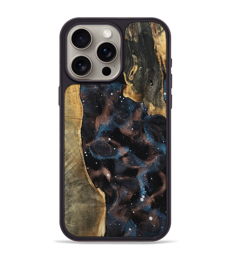 iPhone 15 Pro Max Wood Phone Case - Pansy (Cosmos, 801848)