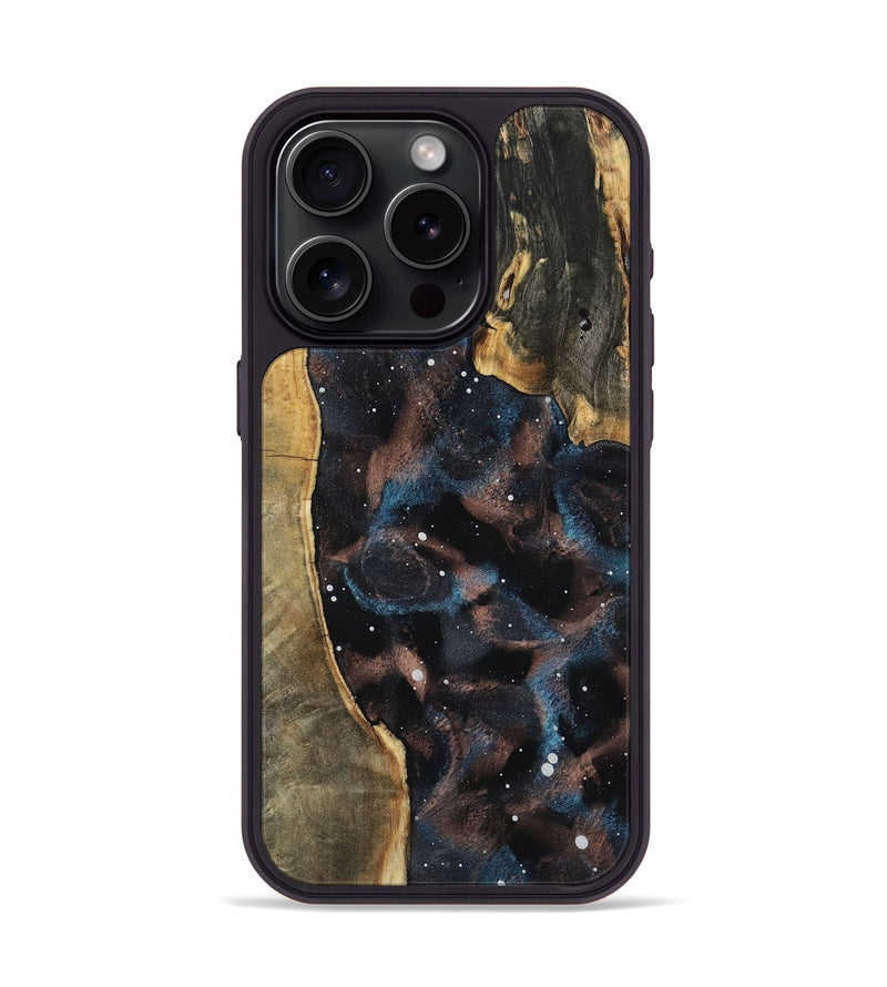 iPhone 15 Pro Wood Phone Case - Pansy (Cosmos, 801848)