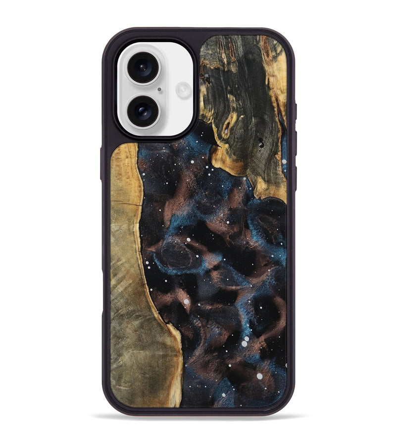 iPhone 16 Plus Wood Phone Case - Pansy (Cosmos, 801848)