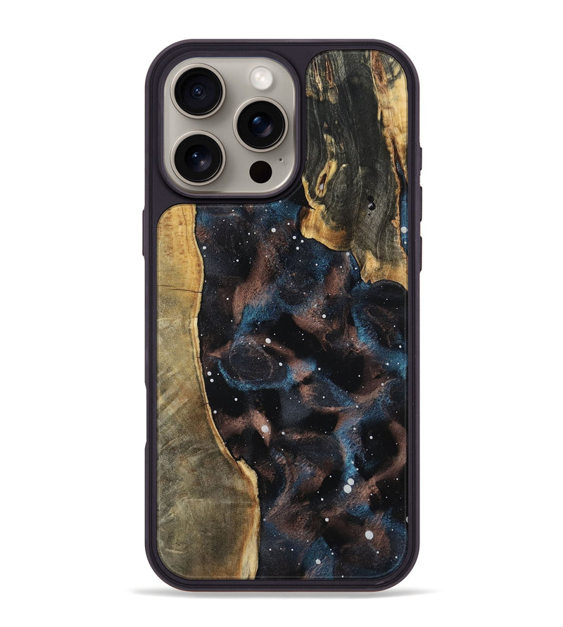 iPhone 16 Pro Max Wood Phone Case - Pansy (Cosmos, 801848)